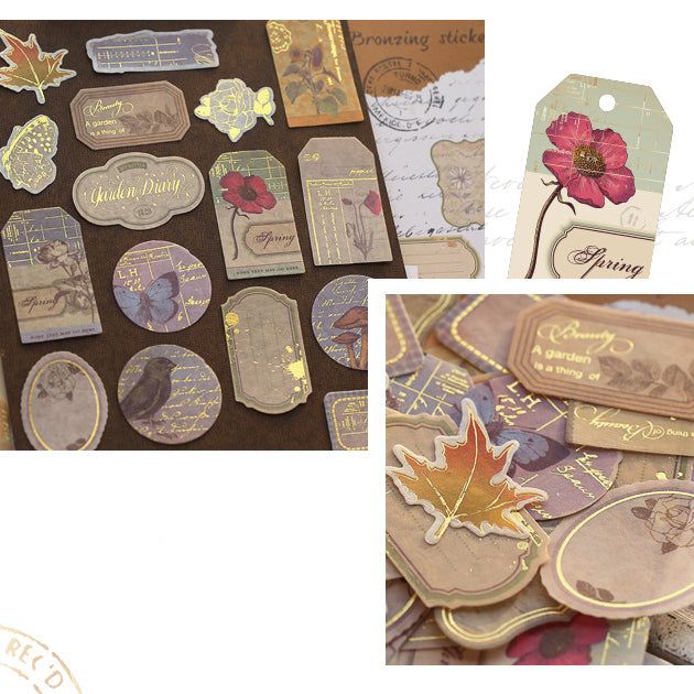 Hot Foil Embossing Stickers 40pcs