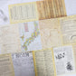 Vintage Old Book Scrapbooking Page Series 120 Sheets