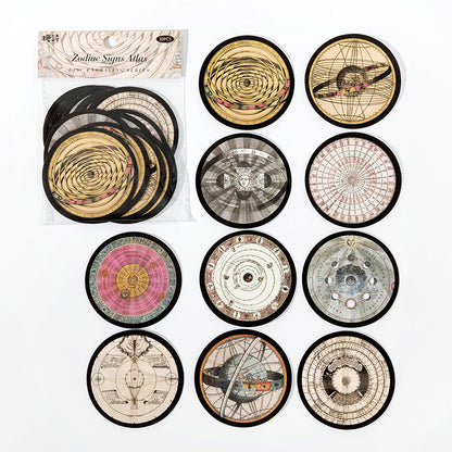 Pegatinas de la serie de grabado de disco 30 piezas