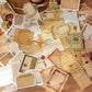 Papeles de etiquetas básicos vintage 100 piezas