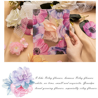 Flowers and Shadows PET Sticker 10pcs