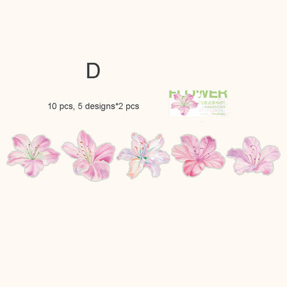 Flowers and Shadows PET Sticker 10pcs