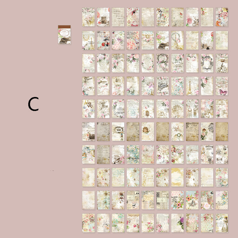 Flower on Paper Theme Stickers 100pcs
