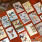 Pegatinas de manual literario vintage 50 piezas