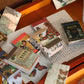 Pegatinas de manual literario vintage 50 piezas