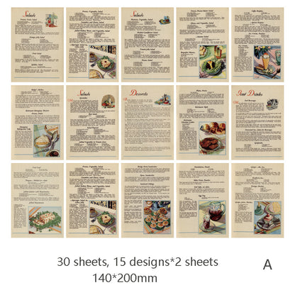 60 Sheets(30 Styles*2) Right And Wrong Vintage Scrapbooking