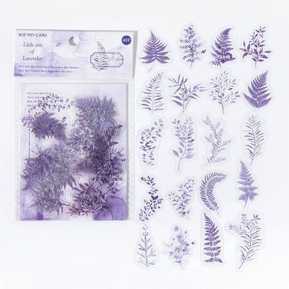 Transparent Flower and Plant Stickers 40pcs