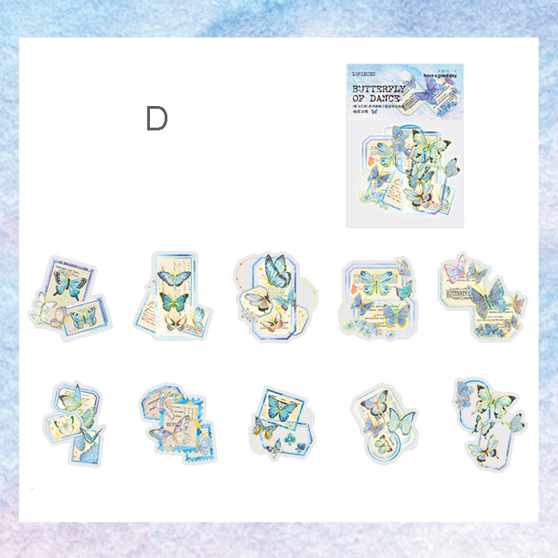 Butterfly of Dance Stickers 10pcs