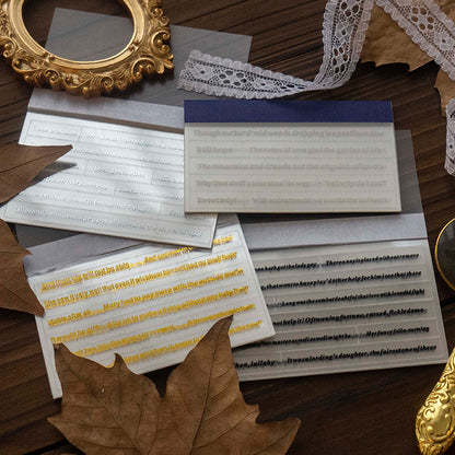 Gold and Silver Stamping English Stickers