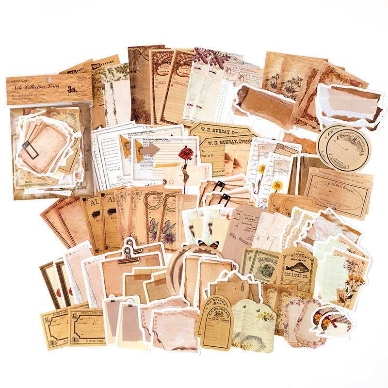 Papeles de etiquetas básicos vintage 100 piezas
