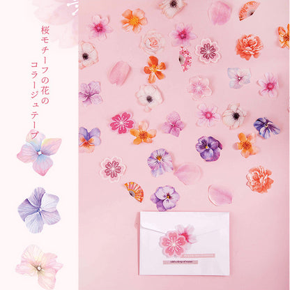 Blooming Flowers Washi Tape 50pcs