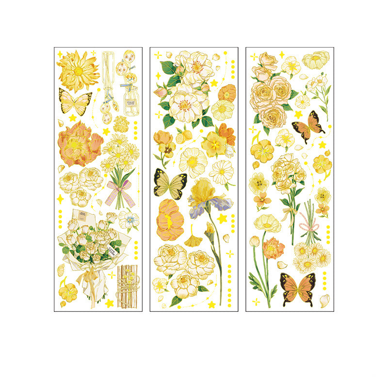 Hot Foil Flower and Butterfly Stickers