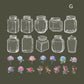 Etiqueta engomada de hadas florales de botella de tinta blanca 40 piezas