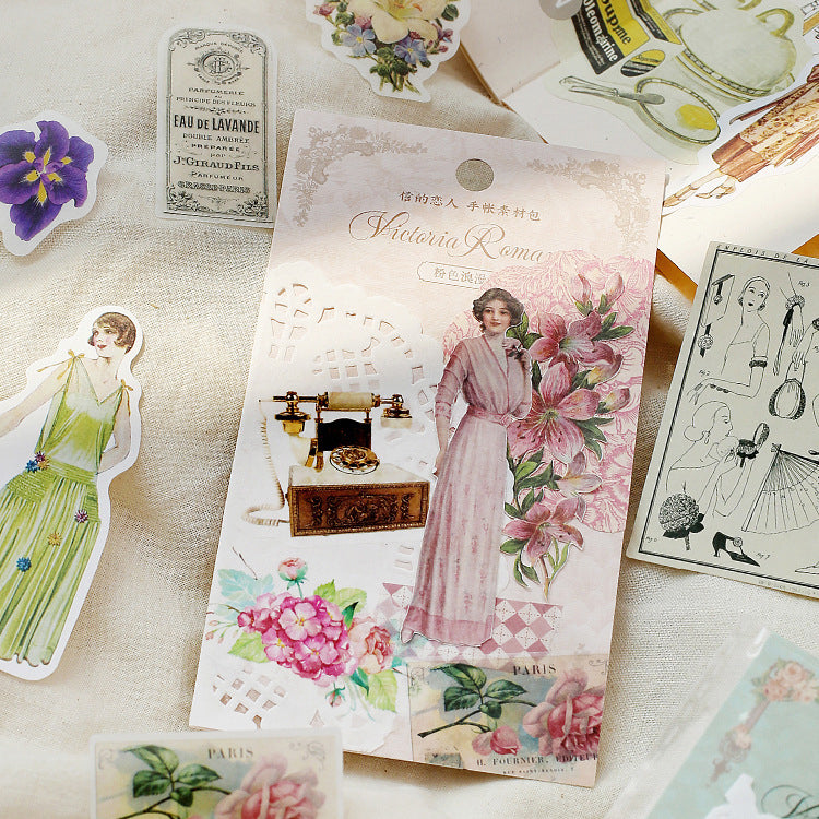 Vintage Stickers for Mini Journal Book