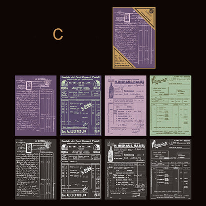 Old Blue Print Sulfuric Acid Paper 8 Sheets