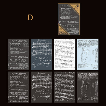 Old Blue Print Sulfuric Acid Paper 8 Sheets