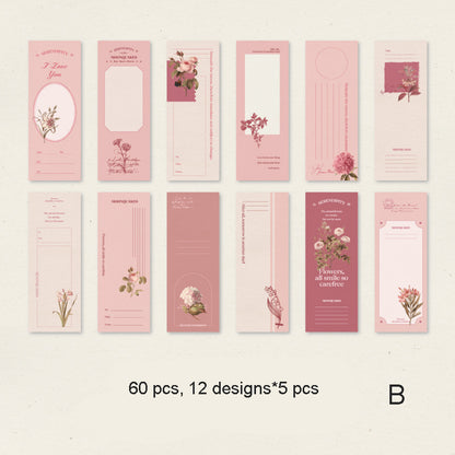 Beautiful Time Flower Memo Pad 60pcs