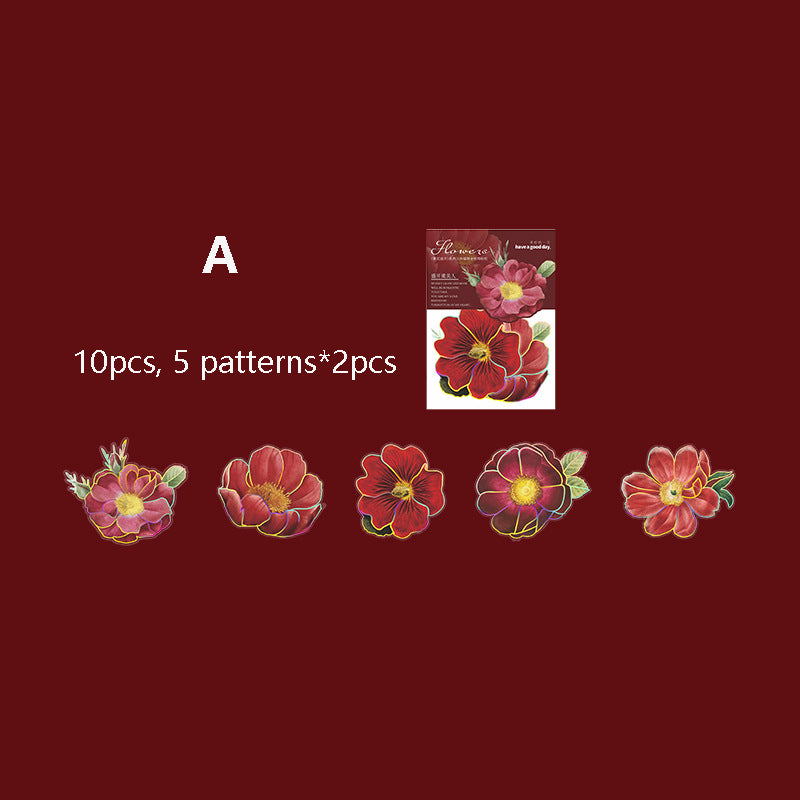 Vintage Vase Flower Stickers 25pcs – Estarcase