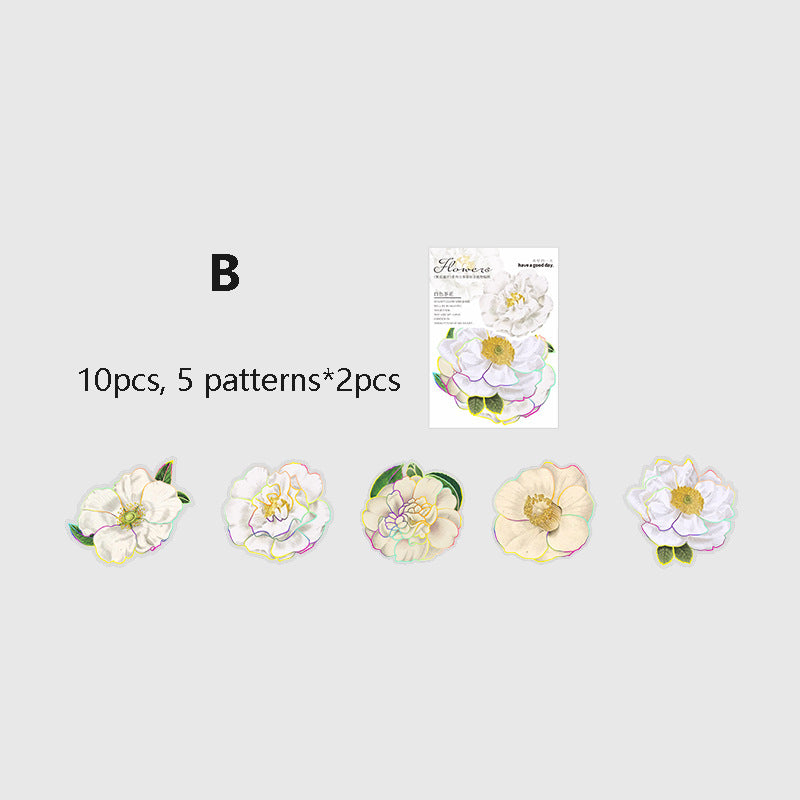 Blooming Flower Stickers 8 Style