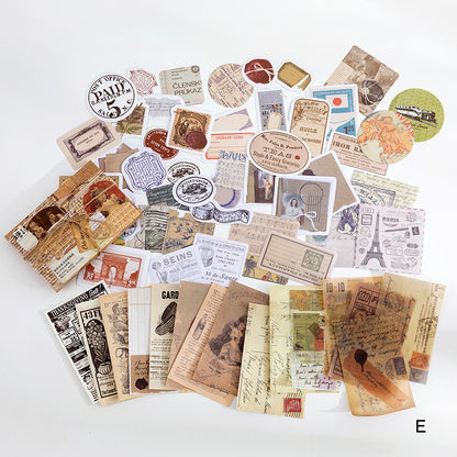 Multi Material Stickers Retro Memory Lab 60pcs