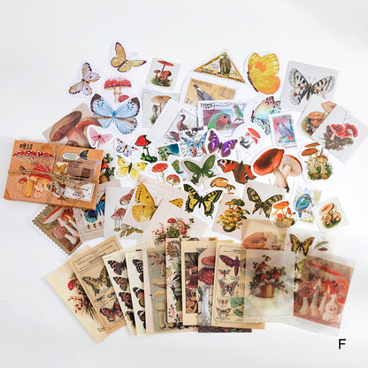 Multi Material Stickers Retro Memory Lab 60pcs