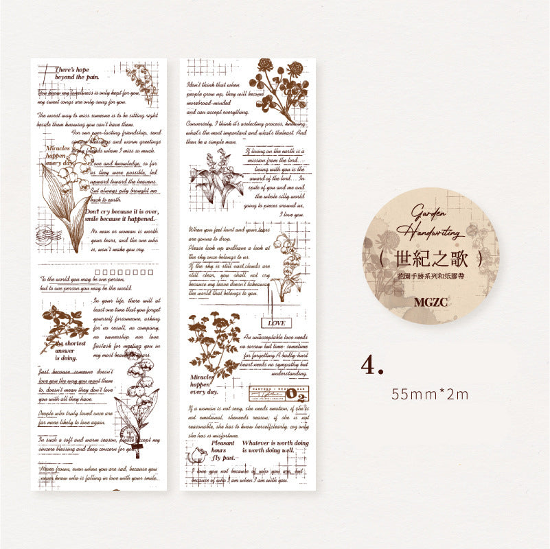 Garden Handwriting Series Washi Tape