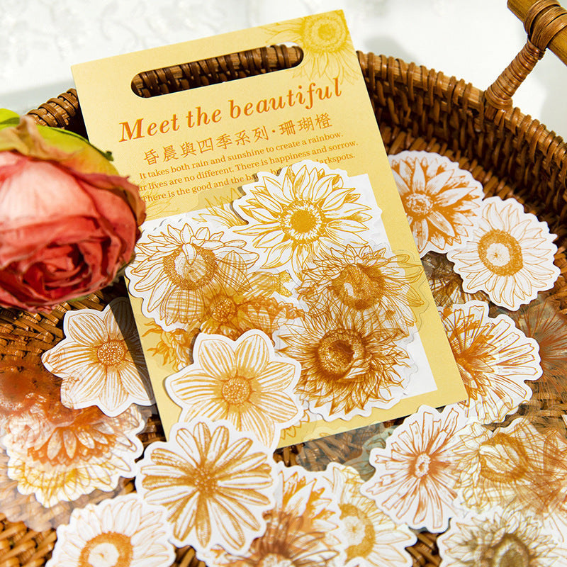 Meet the Beautiful Flower Sticker 30pcs