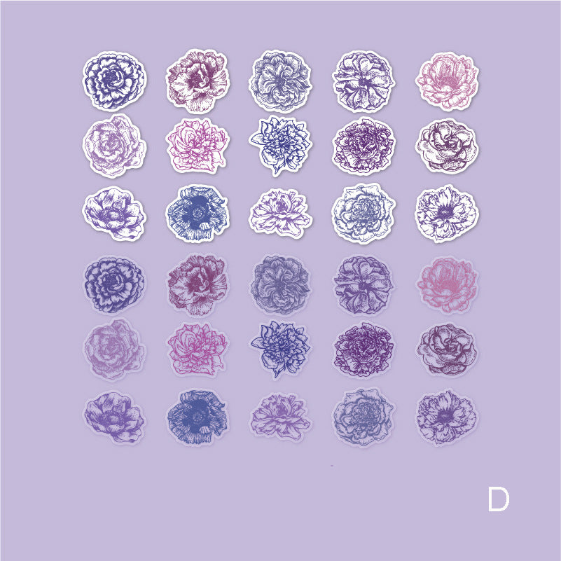 Meet the Beautiful Flower Sticker 30pcs