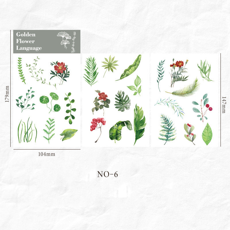 Plants and Flower Washi Sticker